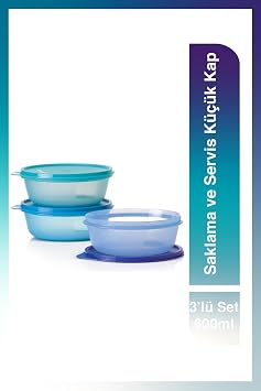 Tupperware G da Saklama ve K k Servis Kaplar  3l  Set, 600 ml