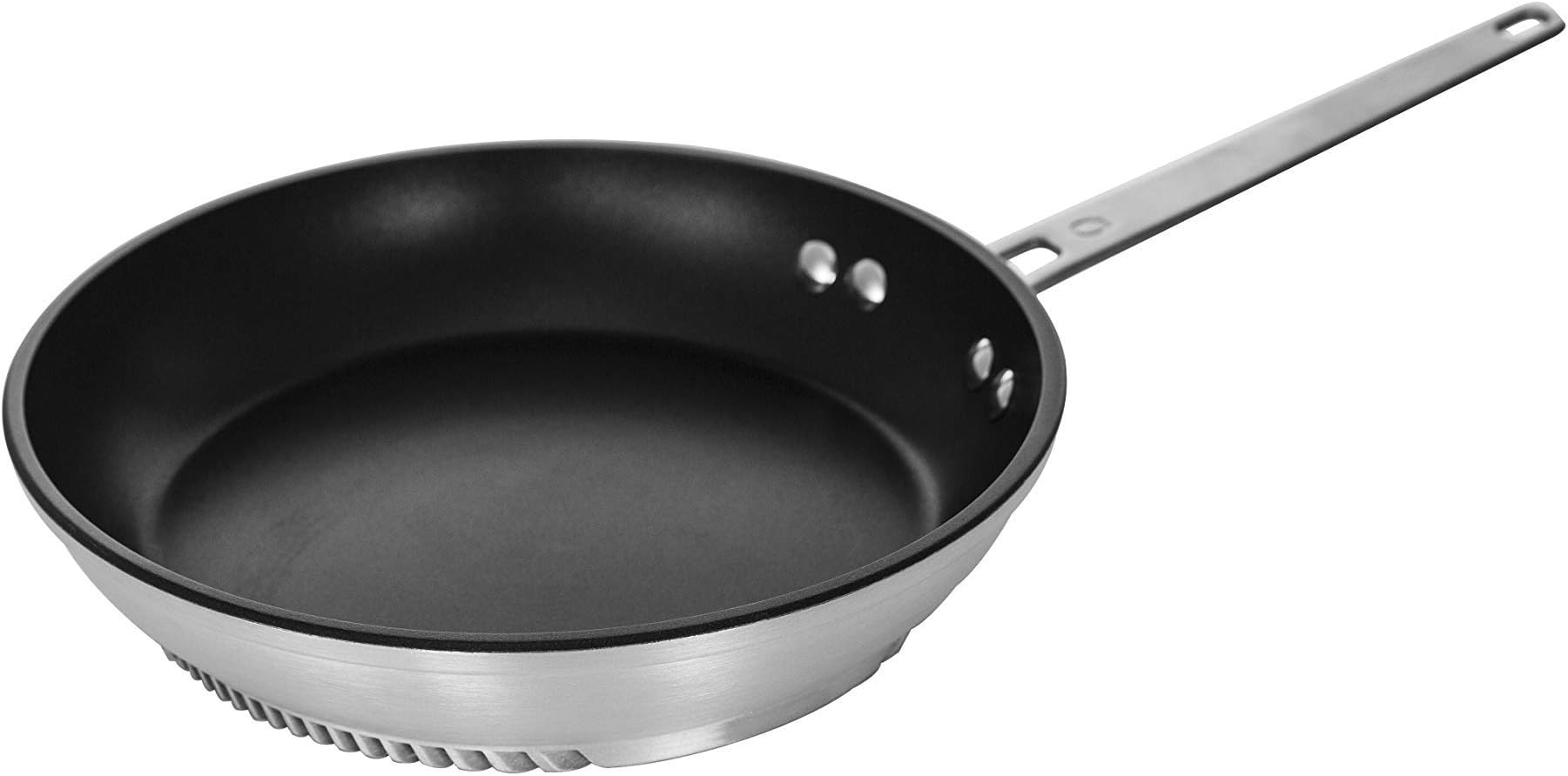 FlameProโข Rapid Heating 12-Inch Professional Nonstick Aluminum Fry Pan/Skillet by Turbo Potยฎ, Time-and-Energy Saving Cookware for Gas Stove