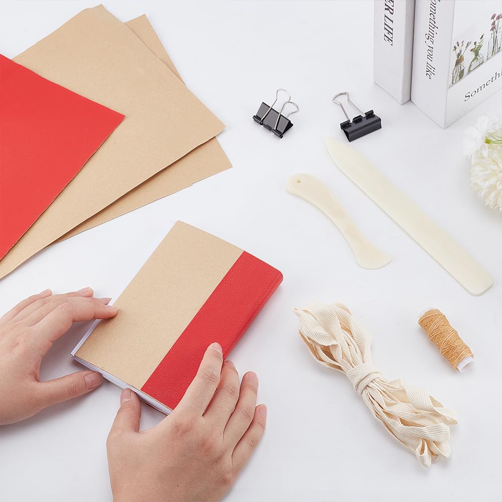 WEBEEDY Kit di Rilegatura per Principianti 64 Pezzi Kit Base per Rilegatura Fai-da-Te con Istruzioni per Principianti, Kit Completo di Strumenti per Rilegatura Fai-da-Te e Forniture per Cucito, Idea