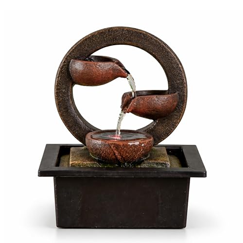 ZEN'LIGHT, Fontaine d'Intérieur Zen Terai, Décoration d'intérieur Originale, Ecoulement d'Eau