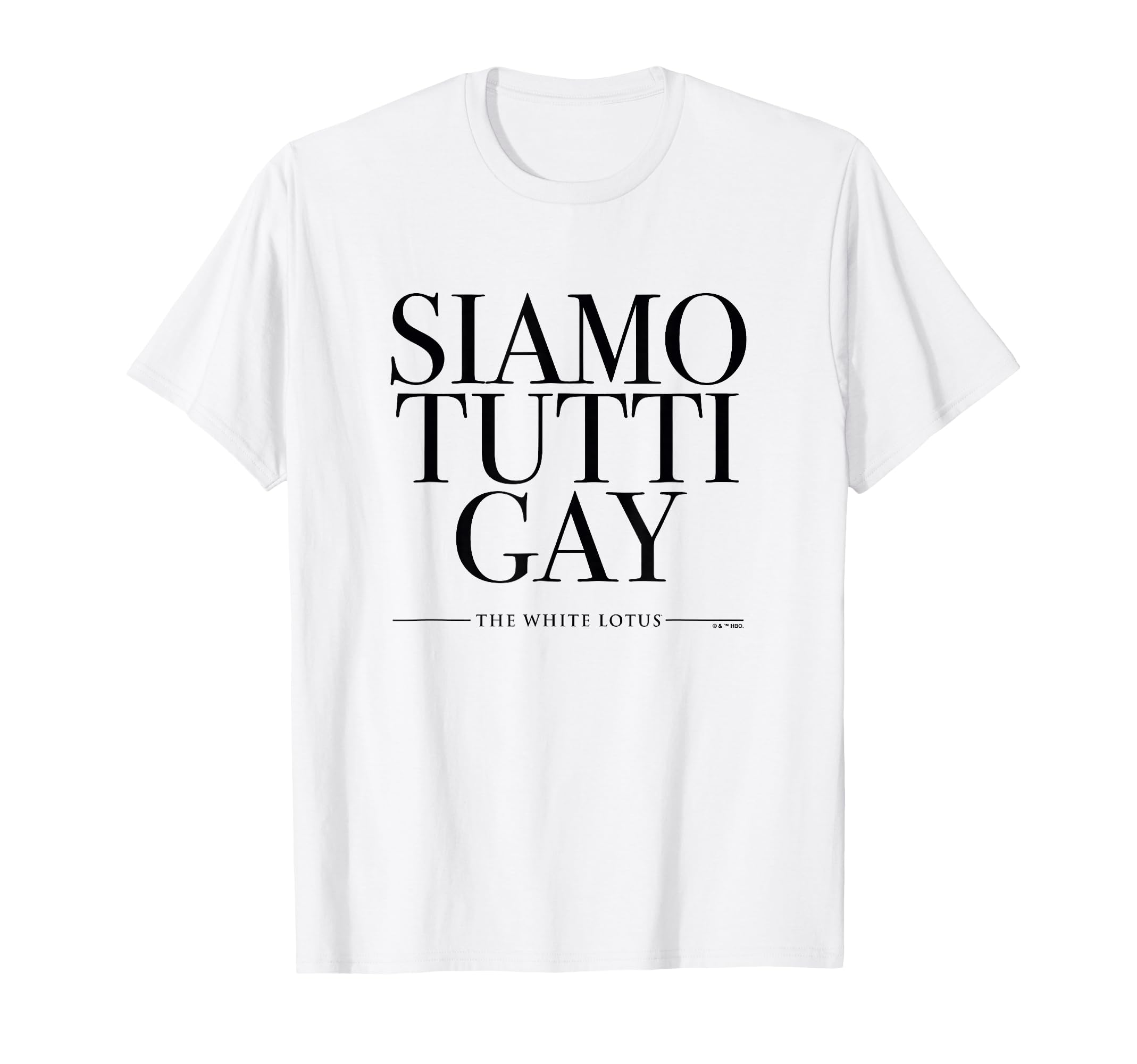 The White Lotus Siamo Tutti Gay Italian Vintage Logo T-Shirt