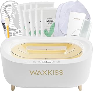 Waxkiss Intelligent Paraffin Wax Machine for Hands & Feet, 8 Pack Refills Paraffin Wax Warmer Kit for Professional Spa (A)