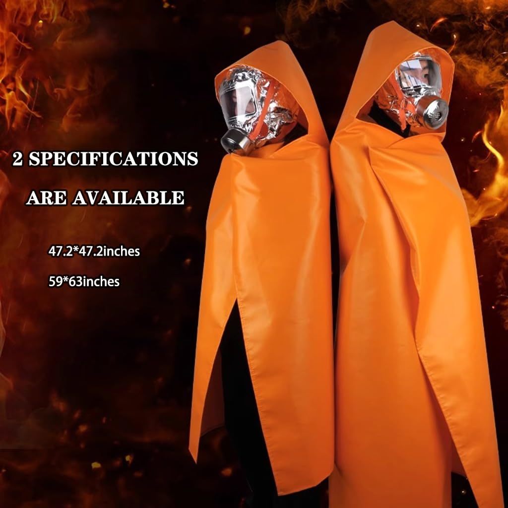 Manta Apagafuegos Manta Ignífuga De Silicona Resistente A Altas Temperaturas, Capa Ignífuga Gruesa para El Hogar, Ropa De Escape para Cocina, Reutilizable(47.2 * 47.2inches)