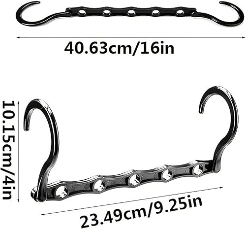 Miniatura 6 de 10 perchas mágicas para ahorrar espacio, soporte de plástico resistente, organizador de ropa pesada para dormitorios, apartamentos, armarios pequeños