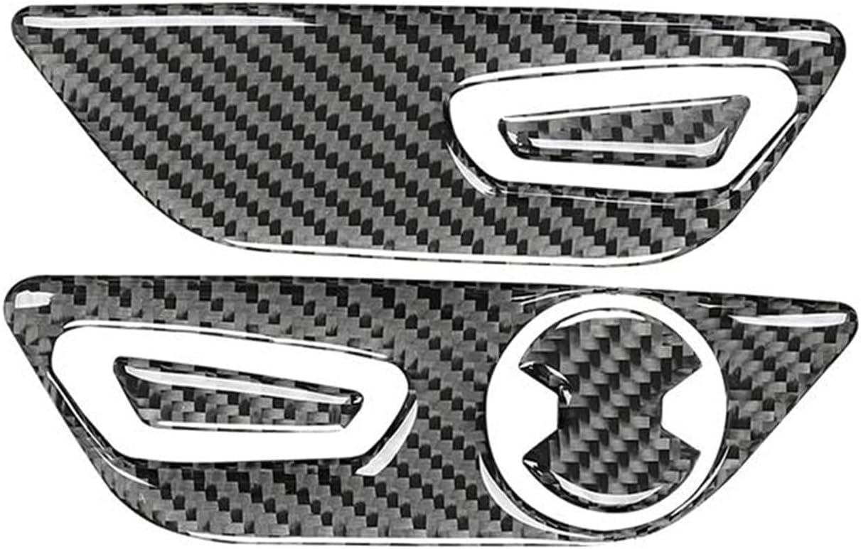 Decoration Interior Trim Car Seat Adjust Button Panel Frame Trim Cover Sticker Decor for Mustang GT 2015-2021 Interior Stickers Accessories(LHD)