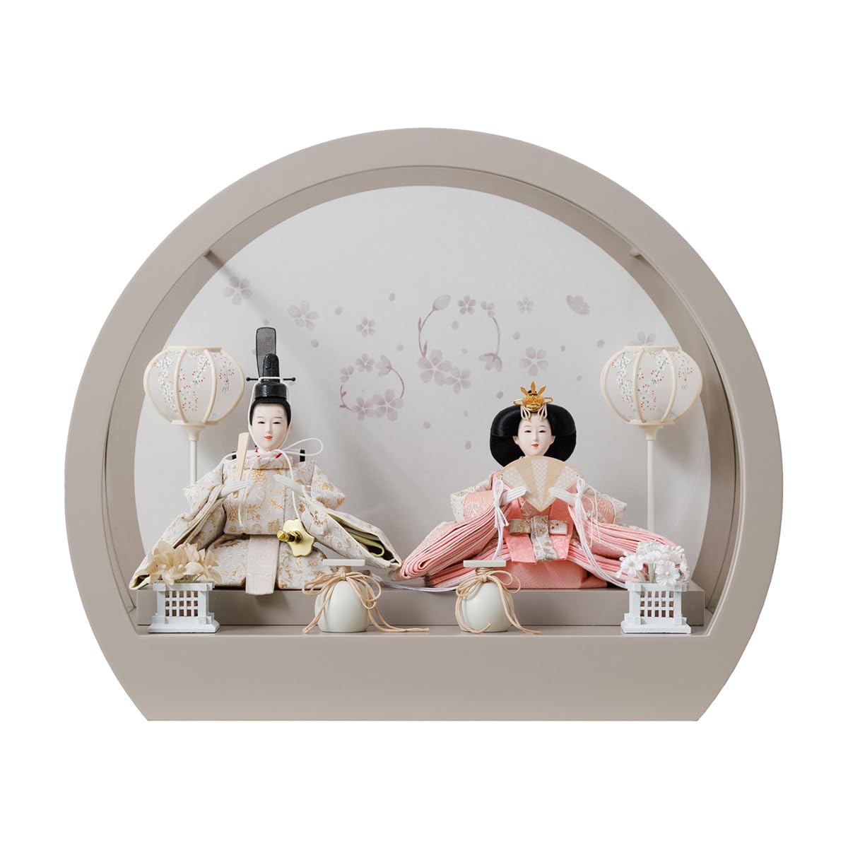 Amazon | ぷりふあ ふるうる 雛人形 親王 はなのうた 丸型ケース飾りL