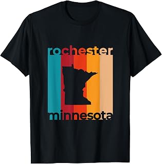 Rochester Minnesota Vintage MN Retro Cutout T-Shirt