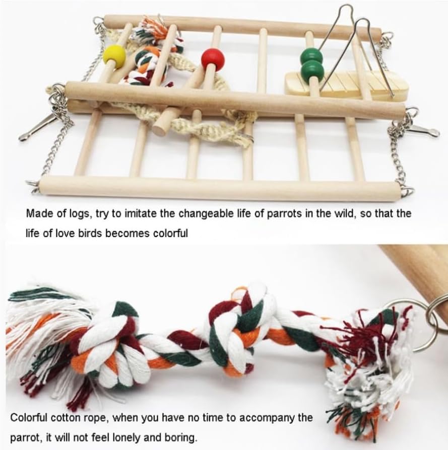 Bird Playground Parrot Play Stand，Parrot Stand Bird Stand Parrot Stand Parrot Stand Parrot Play Stand Hanging in Bird Cage Suitable for Small and Medium Birds
