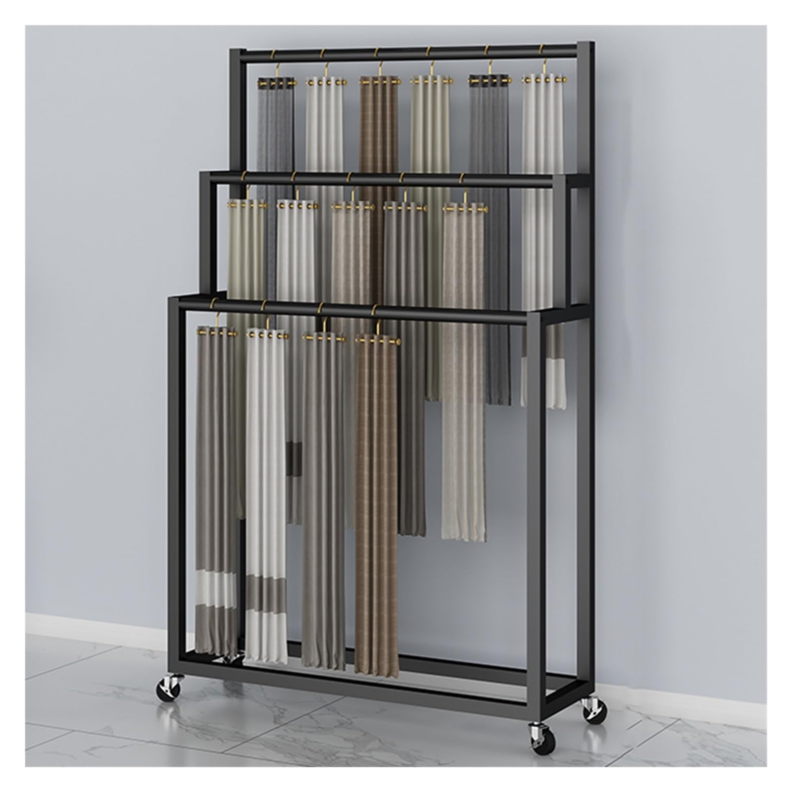 Curtain Rack Sizes Rack Curtains YL 36766 Cream Blackout Curtain 2025 New Thickened