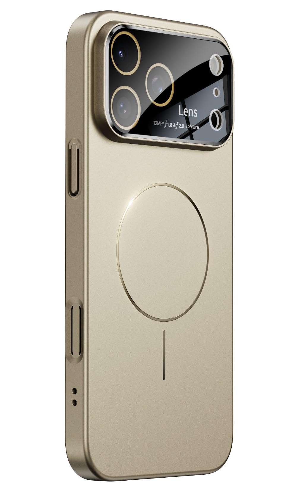 YUZOR 「極薄」 iPhone 17 Pro Max ケース 超薄型 Magsafe対応 いphone17ProMax ケース レンズを完全に覆う一体型設計 ストラップホール付き アイフォン アイホン (iPhone17ProMax チタン) CB-da-17ProMax-tai