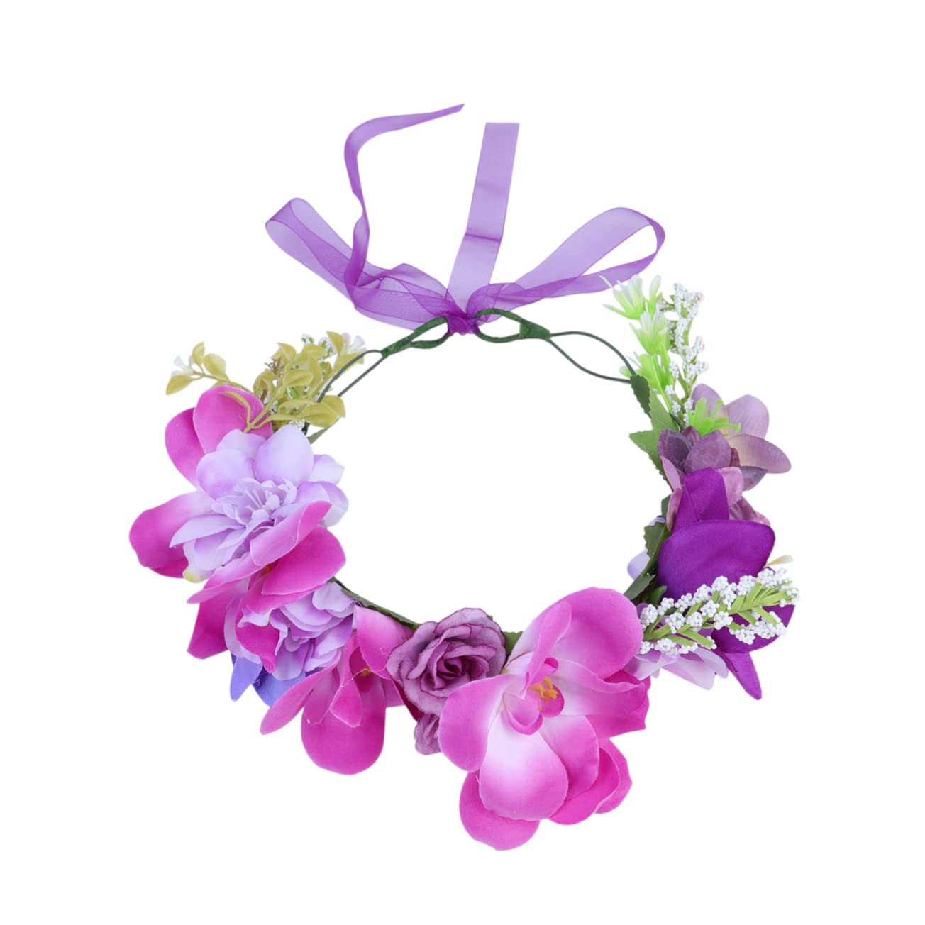 Angoily 3 Pcs Flower Headband Realistic Flowers Headdress for Bride Wedding Hair Accessory Party Hair Bands