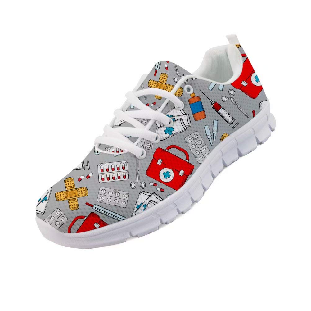 chaqlin Kobiety mężczyźni trampki sznurowane buty pielęgniarskie buty outdoorowe lekkie rekreacyjne trener wygodny plus rozmiar uk4-14..