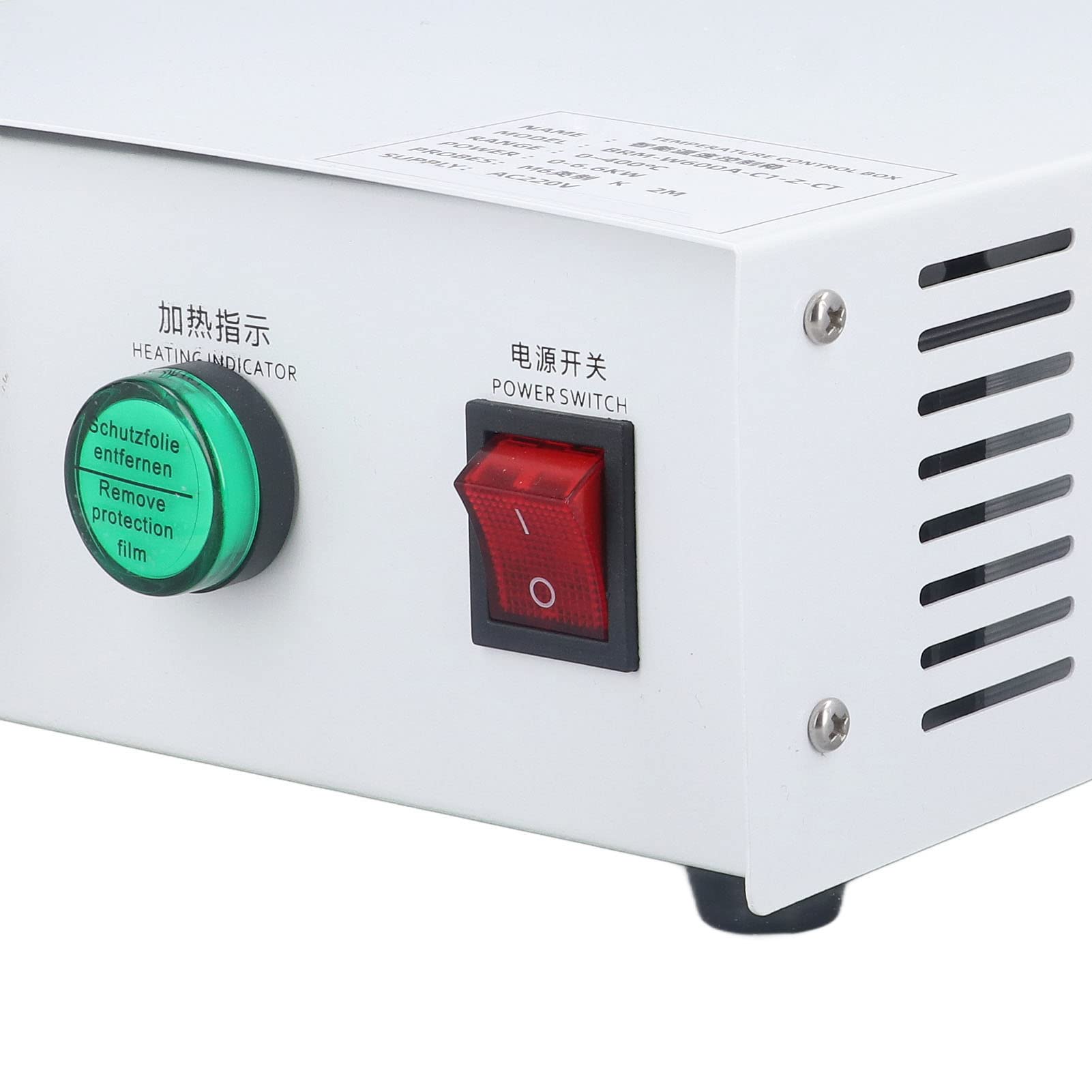 Ejoyous PID-Temperaturregler, Digitaler Edelstahl-Thermostat mit K-Sonde, AC220V SSR-Ausgang, 32 Bis 752 Fahrenheit, für Öfen, Wassertanks, Heizplattformen (#2)