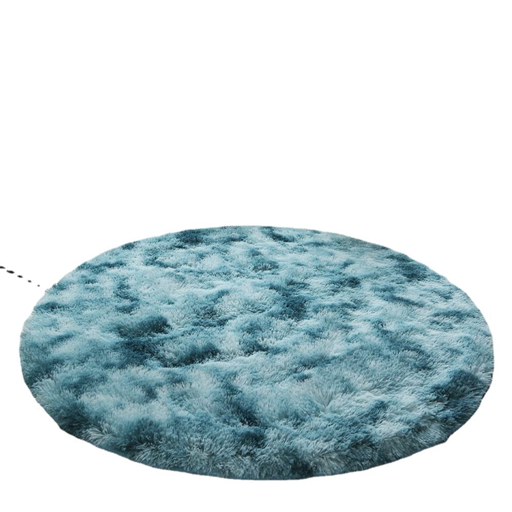 Alfombras redondas y esponjosas para habitación de niñas, alfombras modernas y esponjosas y coloridas, lindas alfombras de suelo, alfombra de juego circular para niños, bebés, niñas, dormitorio,