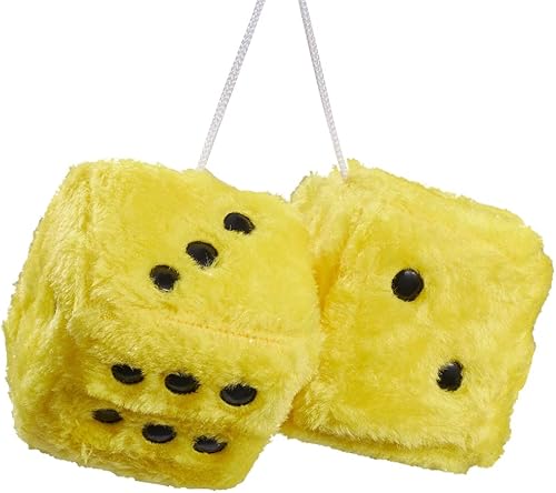 Miniatura 3 de Dados de felpa retro de 2.95 pulgadas para automóvil, dados cuadrados de felpa para espejo retrovisor para colgar en el espejo del automóvil,