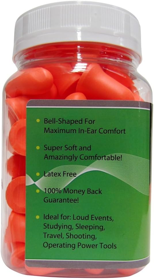 The Ear Buddy Premium Soft Foam Ear Plugs, NRR 32 Decibels, 50 works by The Ear Buddy, Red, 100 count (Pack of 1) - Image 5