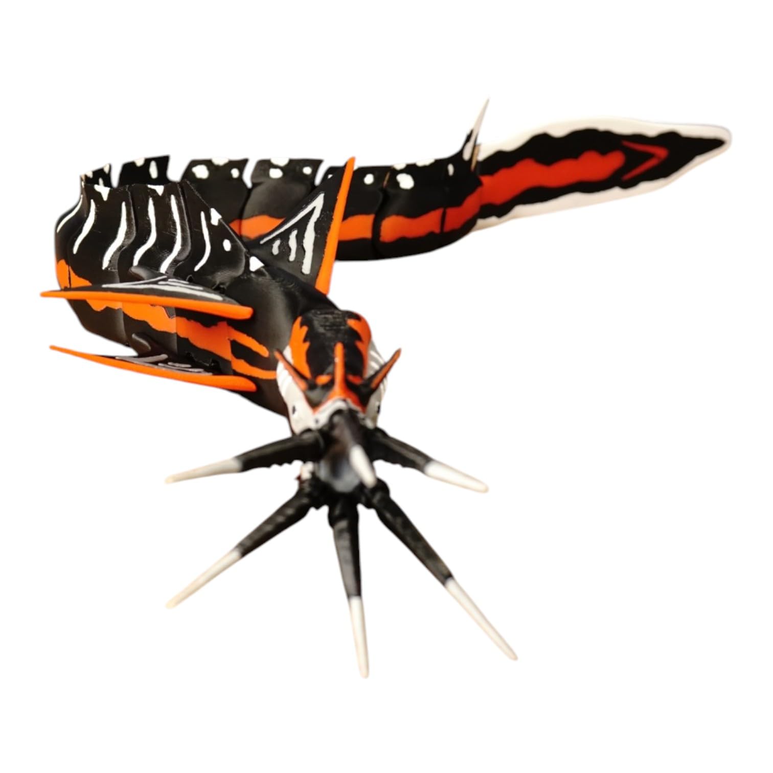 Subnautica Inspired Articulated Leviathan Figures, Collectible Ocean Creature Toy Collection, Durable Polymer Plastic, Varied Sizes and Colors (Mango)