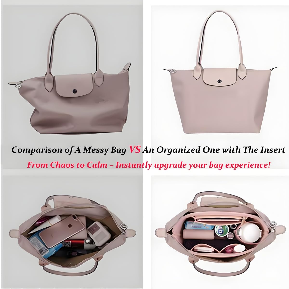 YXBQueen Trucco Organizzatore Borsa in Feltro Felt Cosmetico Inserisci Organizer Borsa per Viaggi Toiletry Stoccaggio Cachi Borse Fare Up personalizzate per le Donne