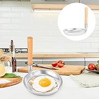 Vista 8 de BESPORTBLE Cast Iron Skillets Japanese Oyakodon Pan Stainless Steel Egg & Pancake Pan Nonstick Induction Frying Pan Pot Wood Handle Omelet Pans
