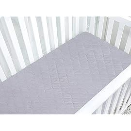 Quilted Waterproof Pack N Play Mattress Fitted Cover for Tollder, Portable Mini Crib Sheet, Comfortable and Breathable Playard Sheet 2 Pack by BlueSnail