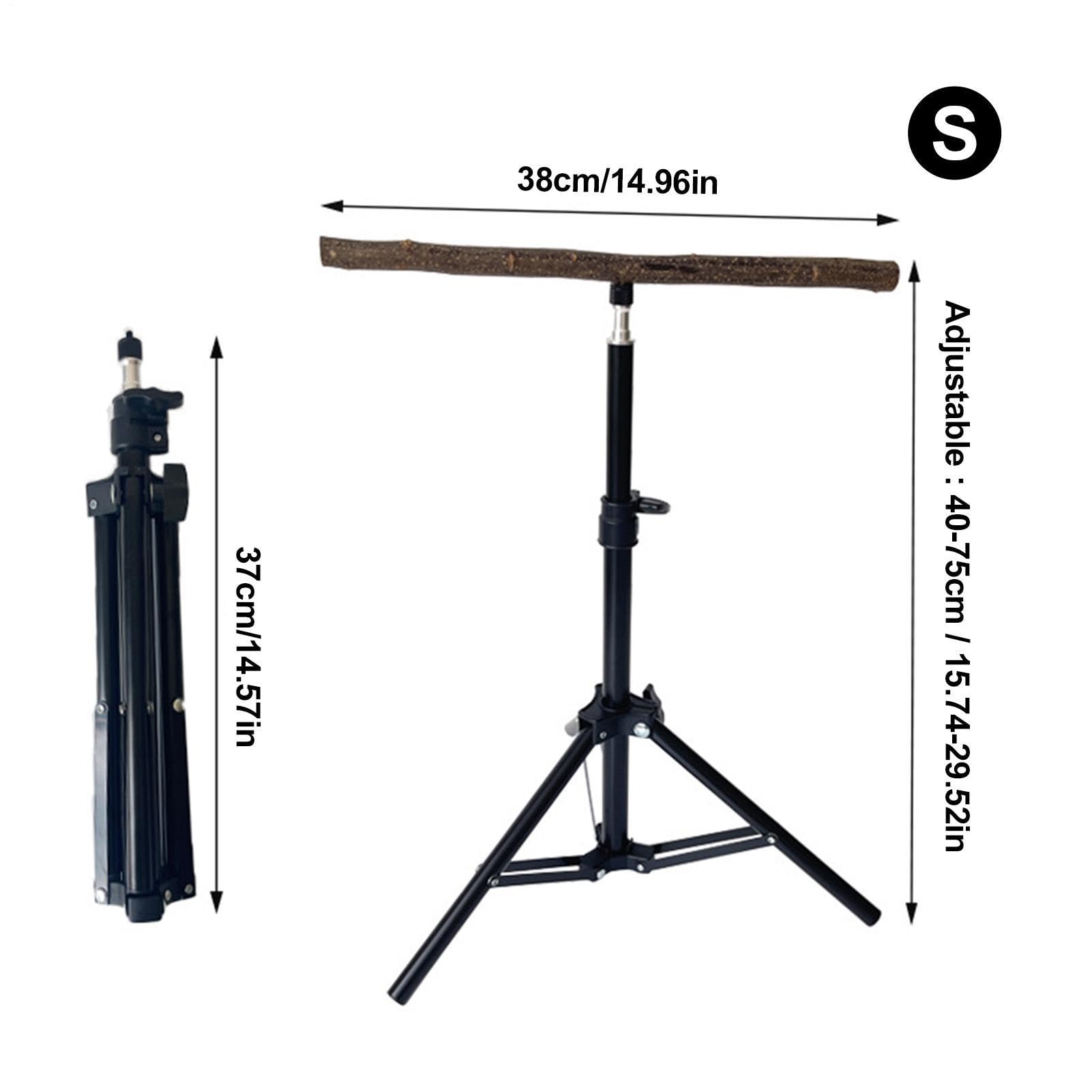 Soporte Para Pájaros: Hábitat De Perca Con Base De Trípode De 60 Cm, Estructura De Juego De Entrenamiento Compacta, Estación De Ejercicio Portátil Para Pájaros | Kit De Configuración De Actividades Pa