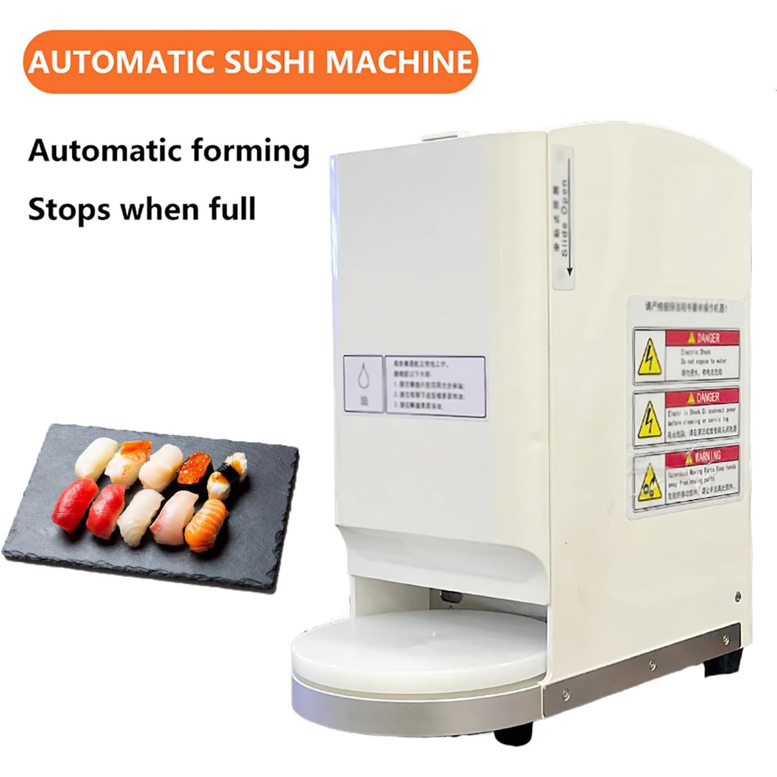 Macchina Per Nigiri Sushi Giapponese, Macchina Automatica Per Palline Di Riso Con Stampi Da 20 G, Produzione Ad Alta Efficienza Da 1200 Pezzi/ora, Densità Del Riso Regolabile, Per Ristoranti Di Sushi