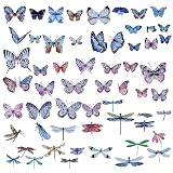 Juego De 120 Pegatinas De Mariposa Vintage, Pegatinas De Material De Manual De Mariposa, Pegatinas De Mariposa Impermeables Transparentes, Pegatinas Decorativas Para Botellas De Agua De Computadora