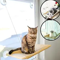 Cama Caminha Rede Suspensa De Janela Para Gatos Com Ventosa-Até 15 kgs Janeleira Prateleira De Janela Para Gatos