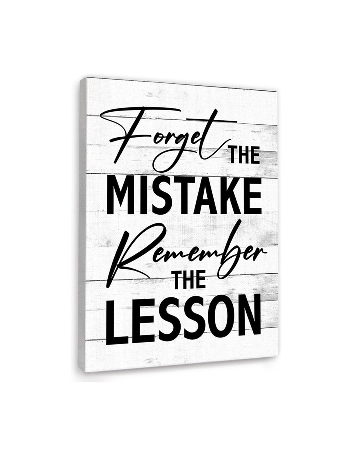 EKFBQBGW Cabin & Farmhouse Wall-Art, Rustic “Mistakes into Lessons” Print, Inspirational Decor for Office, Study and Lodge Unframed,12x18inch(30x45cm)