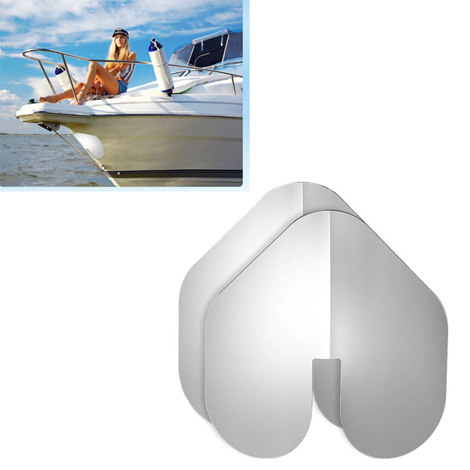Protection d'arc en Acier Inoxydable, Protection de Coque de Bateau, 22,9 x 22,9 cm, compacte et Polyvalente, Housse de Quai de Rechange pour Vous donnant la tranquillité d' Pendant Vos
