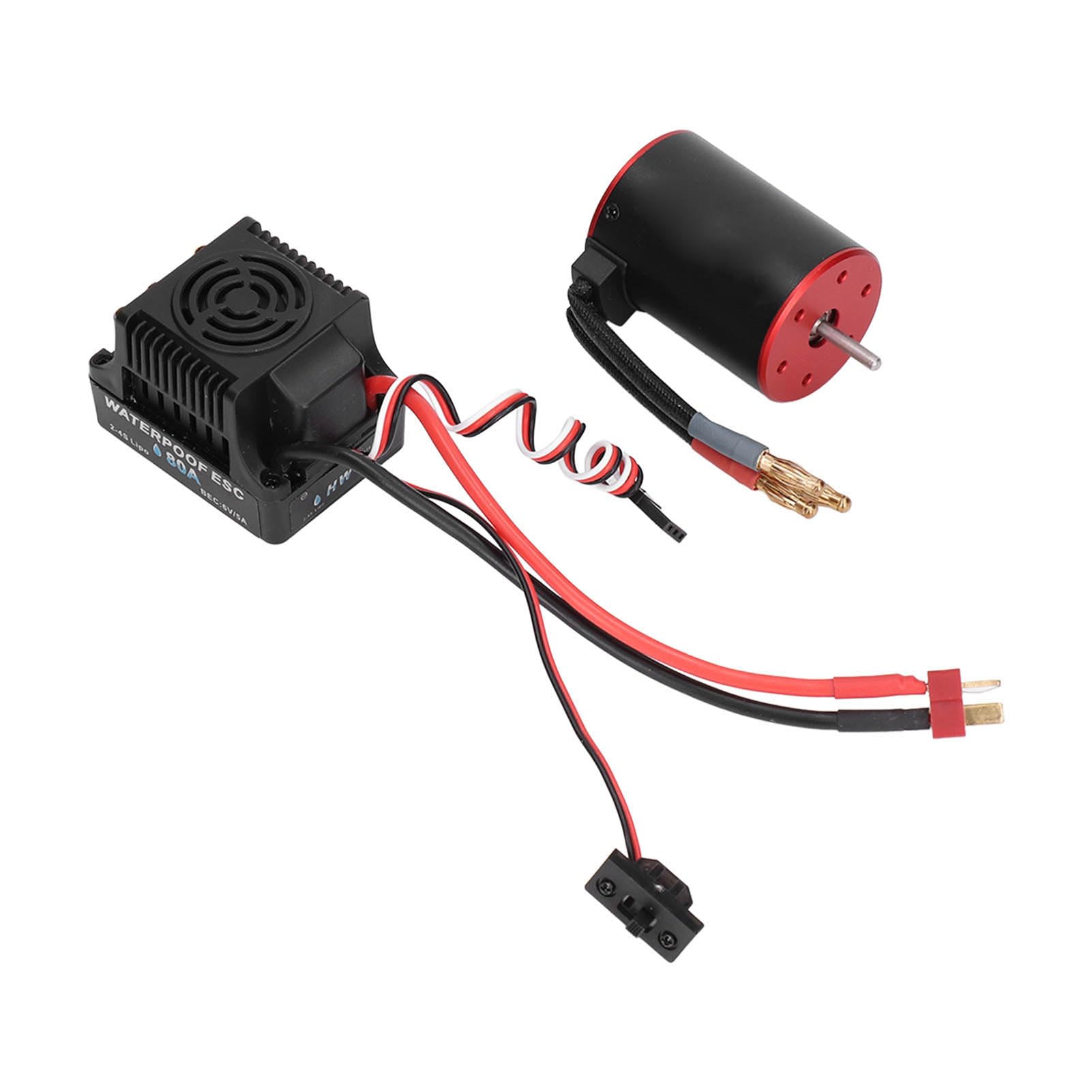 Changor 3650 3100KV Bezszczotkowy Silnik 80A ESC Wodoodporny Elektryczny Regulator do Zestawu Samochodowego 1/8 1/10 RC