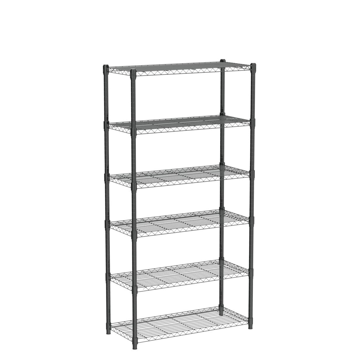 Snapklik.com : 6-Shelf Shelving Unit, Changeable Into 2 Of 3-Shelf ...