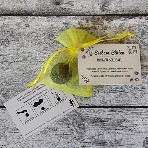 15 x Seedballs"Essbare Blüten" Gastgeschenk im Organzabeutel (bunt gemischt) - Image 6