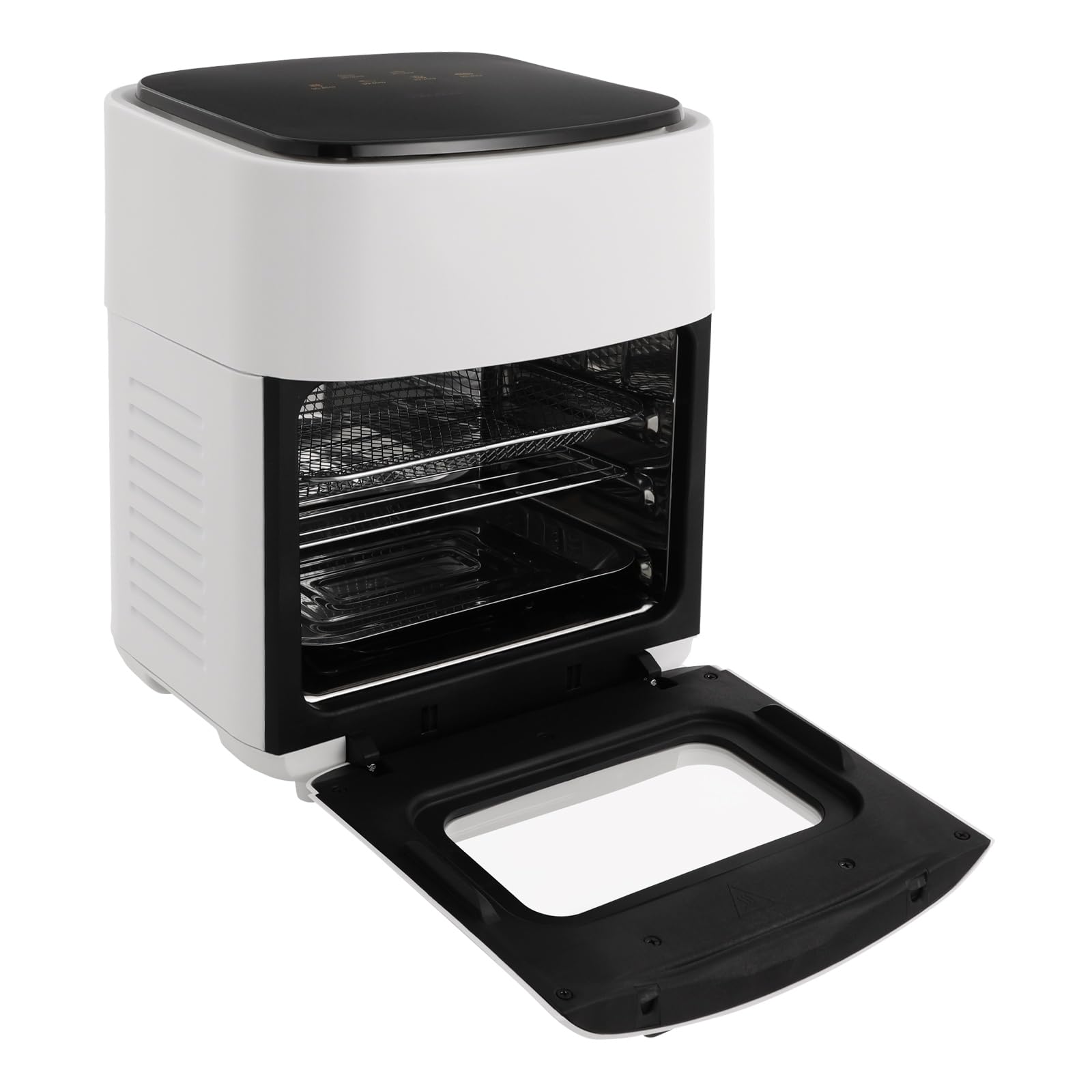 Frytkownica powietrzna o pojemności 15 litrów z ekranem dotykowym, 1400 W, 8 automatycznych programów (mięso, frytki, pizza), odwadniacz owoców, frytkownica beztłuszczowa, biała