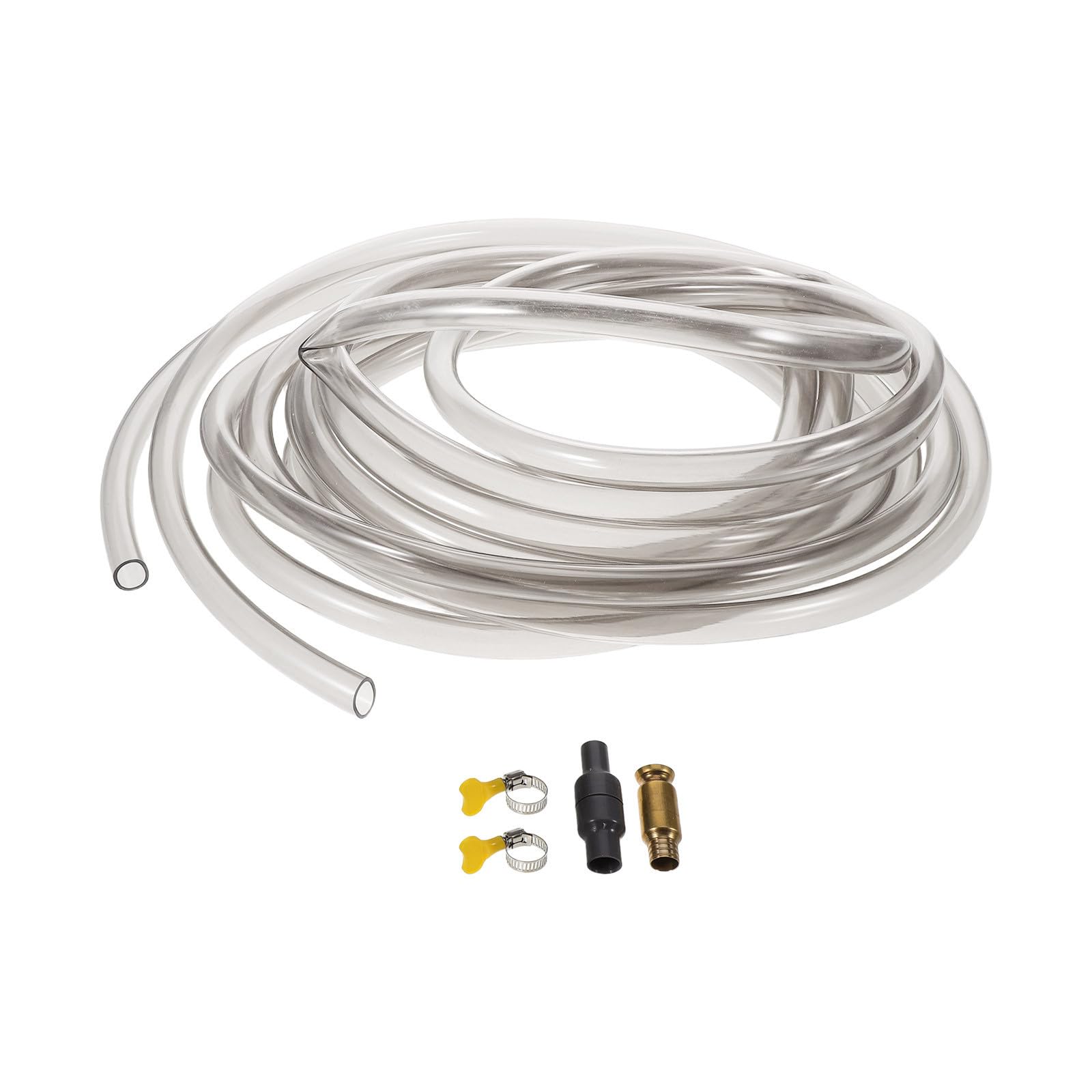 Toyvian Cambiador de Agua para Pecera con Sifón de PVC y Manguera de 5m, Kit de Mantenimiento para Acuarios de Agua Dulce y Salada con Abrazadera Incluida