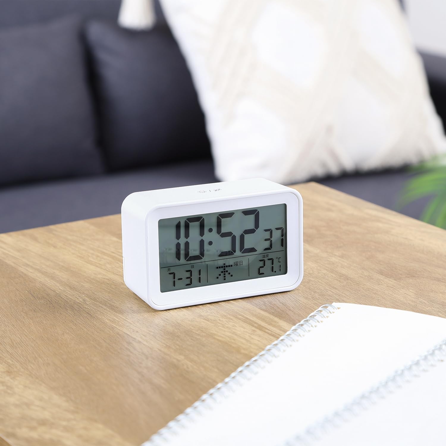 Amazon.co.jp: 不二貿易 置き時計 電波時計 デジタル 目覚まし時計 多