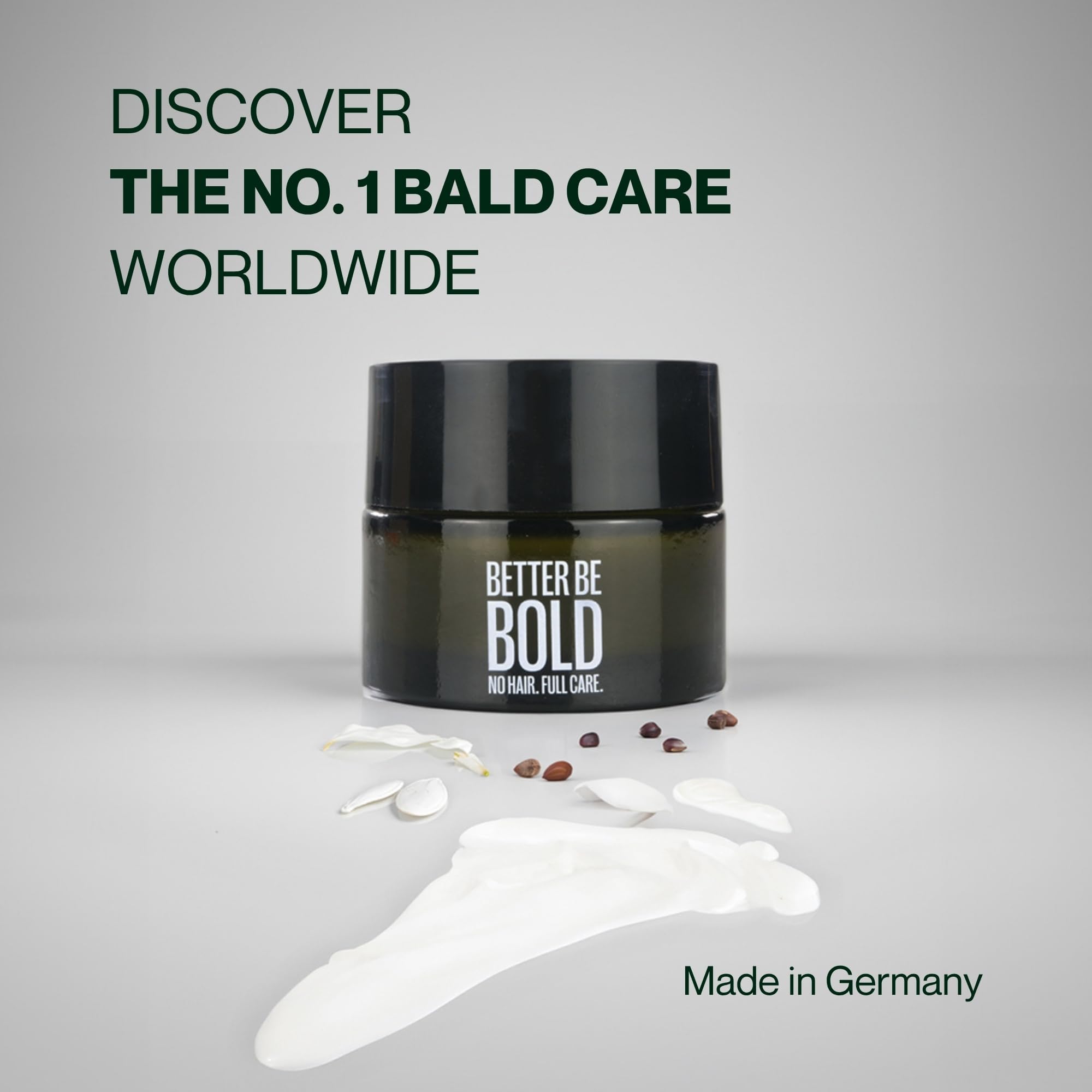 BETTER BE BOLD – Shaver per calvizie e crema calvizie anti-shine 50 ml Set – Opacizzante cura per calvizie 0– 3 mm – Calma dopo la rasatura – Senza rischio di taglio e irritazione della pelle – Rasoio
