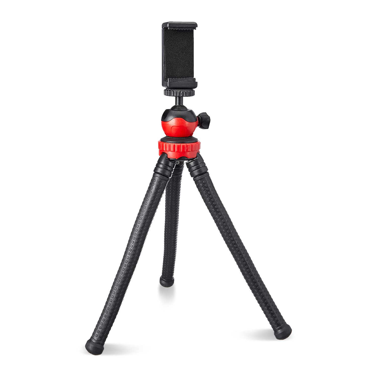 Amazon Basics Flexi Octopus Tripod with 360-Degree Rotating Head with Phone Mount, Ideal for DSLR, Action Cameras, Ring Lights, Panel Reflectors, Umbrellas, and Flashlights