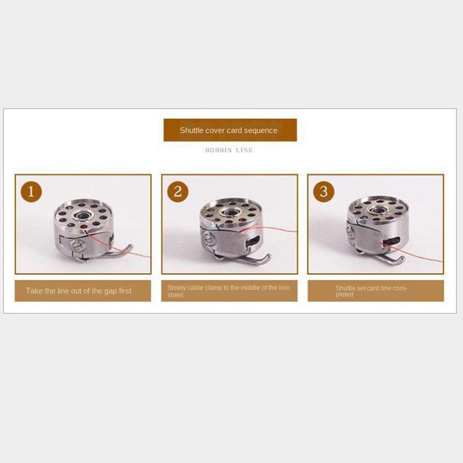 18 Piezas Carretes para Máquina de Coser Caja Metálica Universal Soporte de Bobinas Accesorios de Hierro Resistente Adecuados para Reparación de Ropa, 4 Piezas