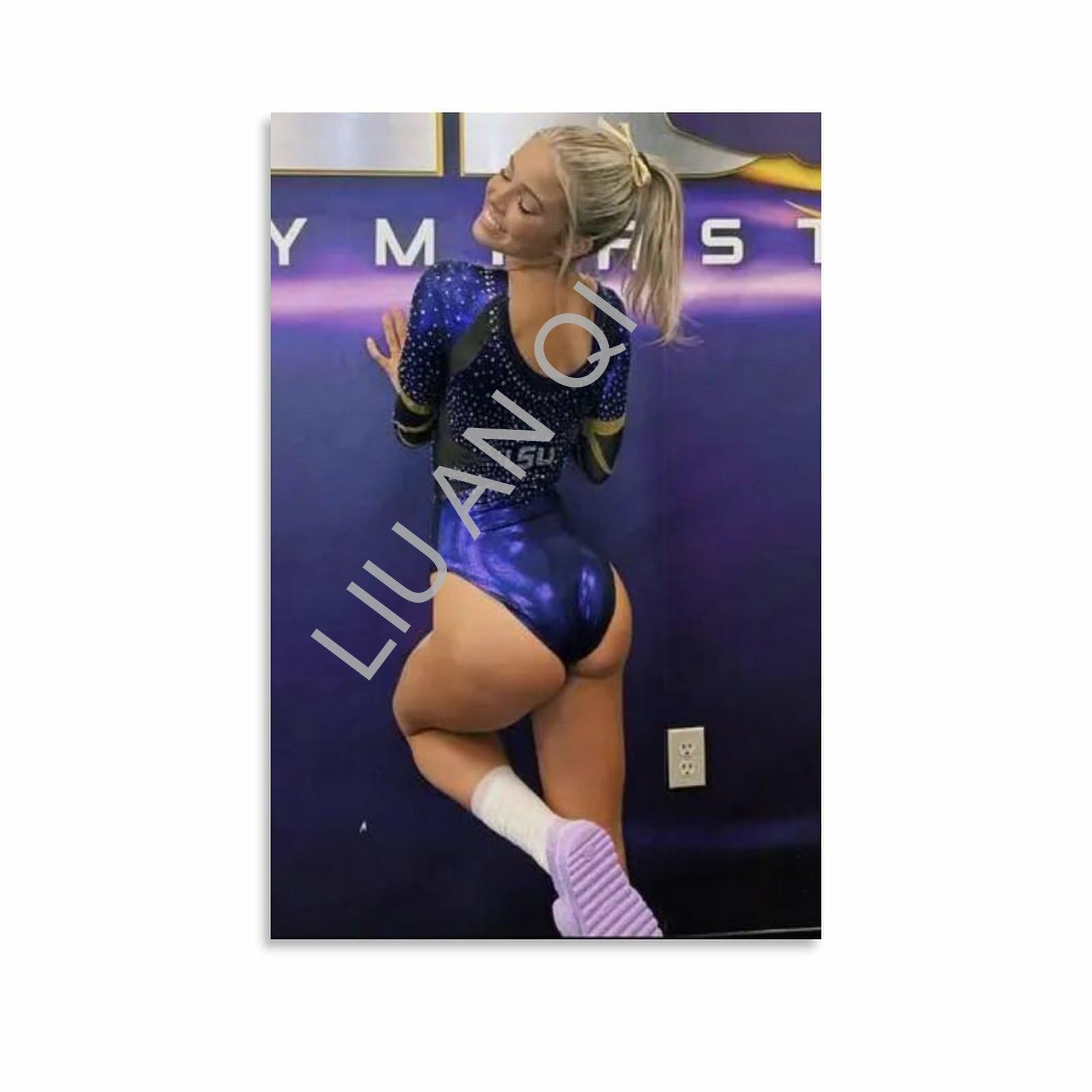 DSREWRDG Olivia Dunne Gymnasts Poster Home Living Room Bedroom Poster6 Canvas Painting Posters And Prints Wall Art for Living Room Bedroom Decor 24x36inch(60x90cm)