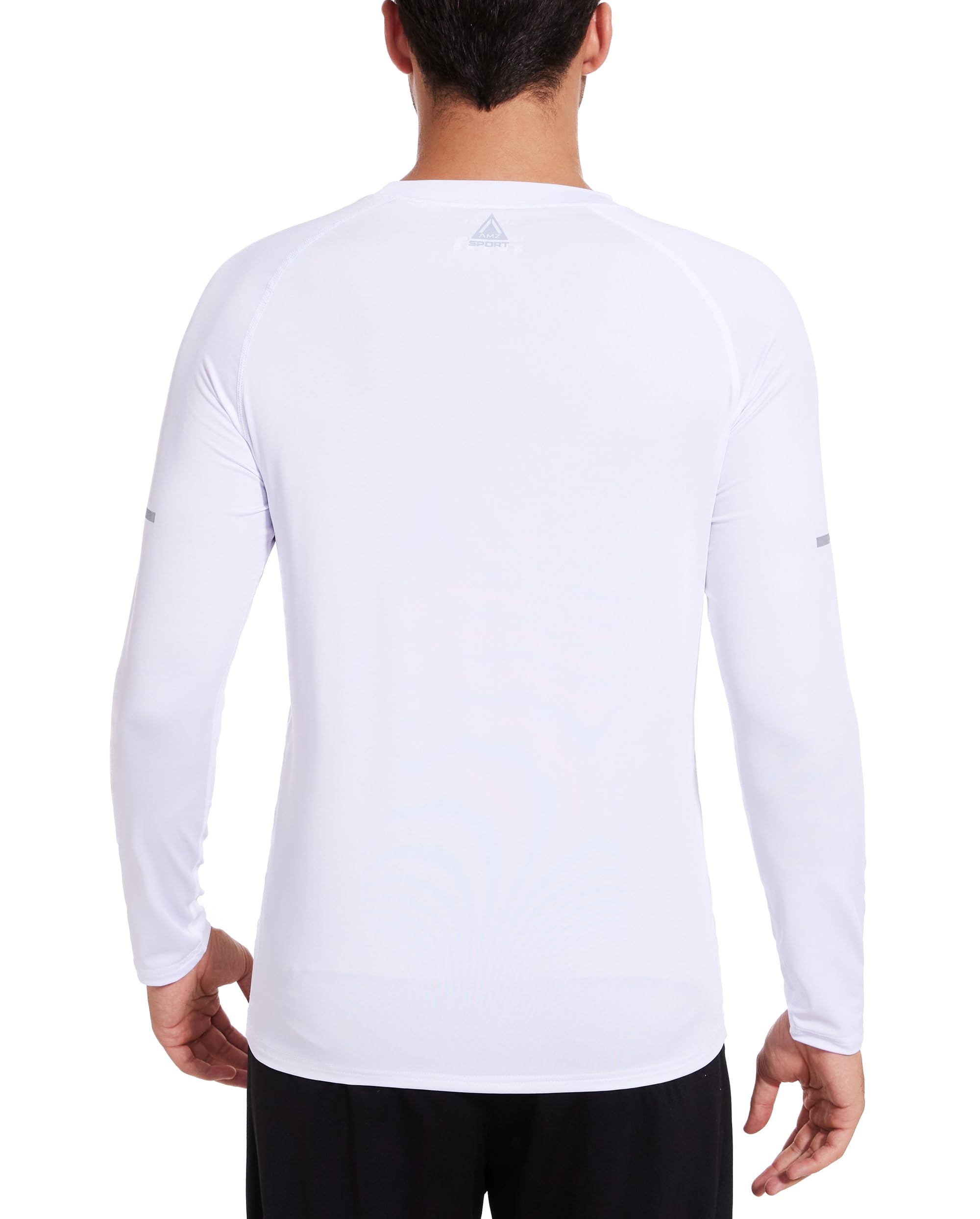 AMZSPORT 3 Pezzi Maglia Uomo Maniche Lunghe Maglietta da Corsa ad Asciugatura Rapida Maglie Sportiva Palestra Top Outdoor Tennis