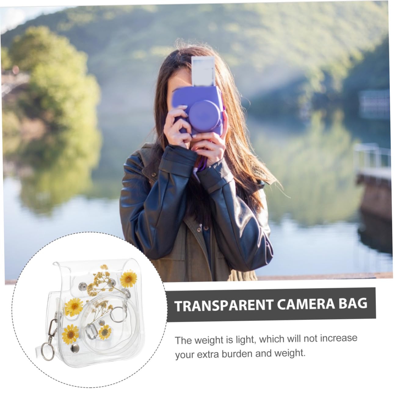 HOMSFOU 1pezzi Custodia Pvc Per Fotocamera Istantanea Resistente Design Protezione e Urti Per Della Fotografia