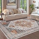 Area Rugs for Living Room: 5x7 Rug for Bedroom Machine Washable with Non Slip Backing Non Shedding,