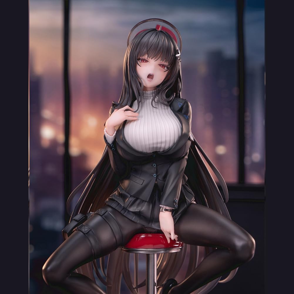 Tsukatsuki Rio Figure Sitting Pose Anime Figurine Girl Model 9.84" Collectibles Action Figure Tsukatsuki Rio Statue Desktop Decoration
