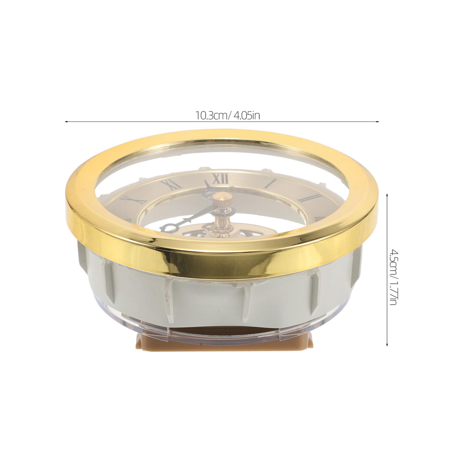 Uhrwerk Transparent mit Metallzahnrädern 103mm Durchmesser Quarz Ersatzteil für Wanduhr Selbstgemacht Uhrwerk mit Stabilem Einbau für Uhrenreparatur