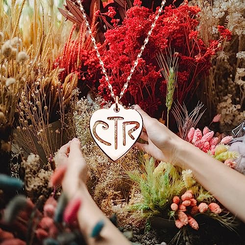 CTR Necaklace LDS Baptism Gift Choose The Right Heart Pendant Jewelry4