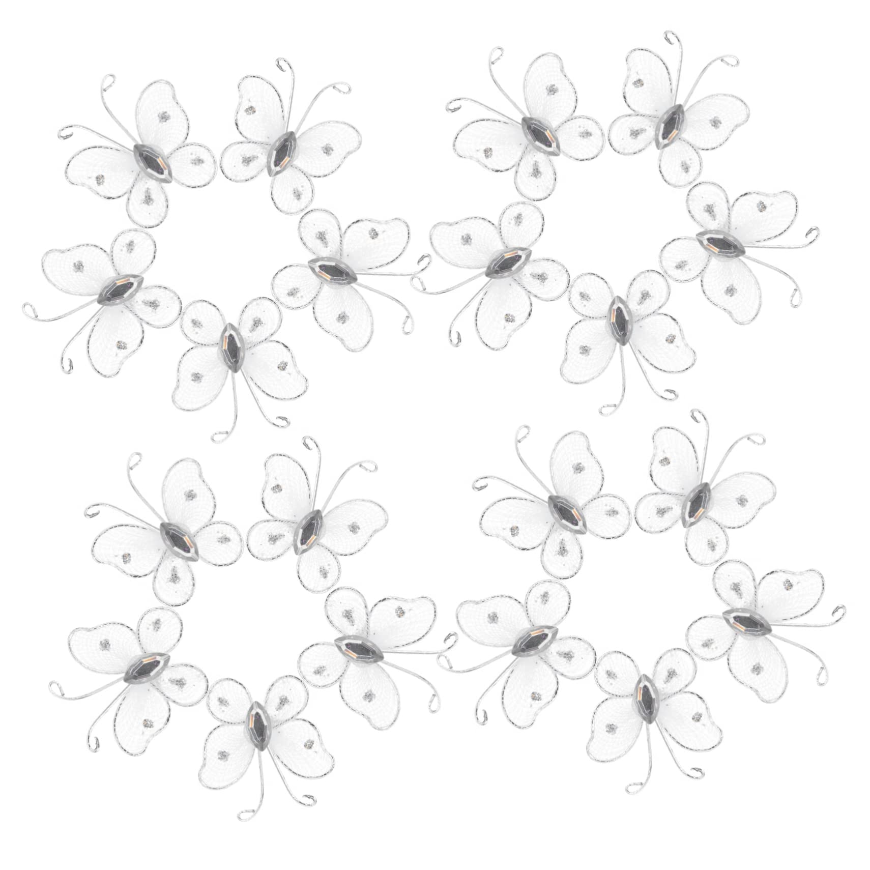 TOPBATHY 250stücke Netzschmetterlinge Dekorative Handwerksartikel Für Hochzeiten Und Partys Wandschmuck Für Wohnzimmer Und Schlafzimmer Vielseitige Bastelornamente