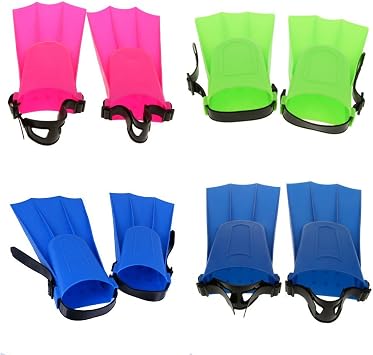 1 Pair Adjustable Toddler Learn Flippers Fins Short Floating Training Swimming Fins Children for Travel Fins for Diving Swimming Scuba Snorkeling and Watersports Random Color