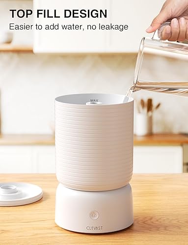 Miniatura 3 de CLEVAST Humidificadores inteligentes para dormitorio, humidificador de llenado superior de niebla fría de 1 galón4 litros con difusor de aceite
