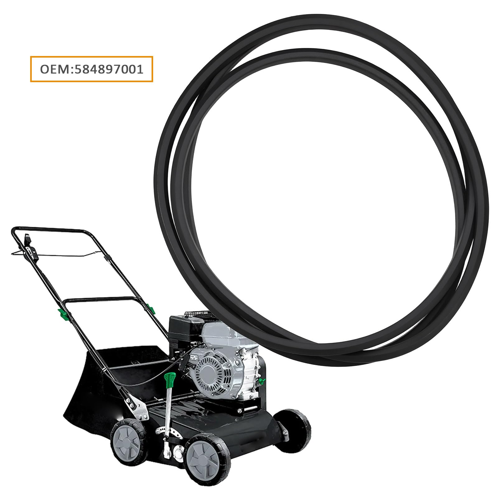 EMSea Cinghia Di Trasmissione Esagonale Da 289 Cm Di Lunghezza Compatible Con Gardol Il Piatto Di Taglio 15107HRB 155107HRB 185107HRB 584897001